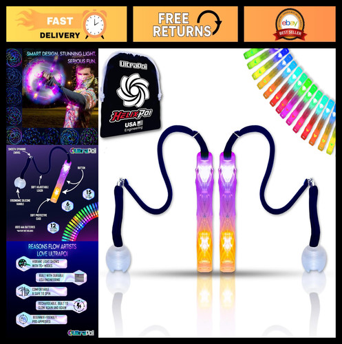 Set led glow poi con - set,