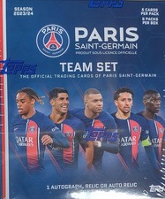 Topps Paris Saint Germain Team Set 2023-24 PSG Autographe Box boite Foot Soccer
