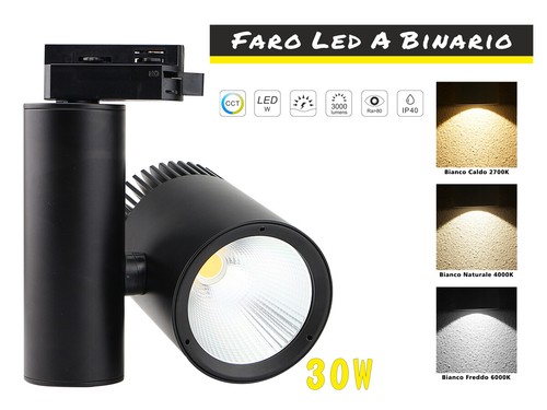 Faro lampada led binario 30w - binario,