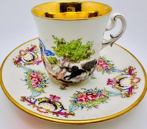 Tazza piattino oro carro - e,
