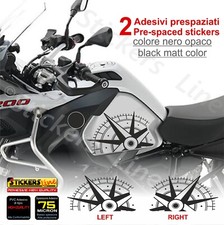 Adesivi fiancate serbatoio BMW R 1200 1250 GS Adventure compatibili NERO OPACO