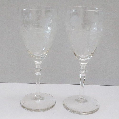 Calici acqua vetro inciso - , due