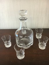 Lotto Decanter E 5 Bicchieri Cristallo Daum Nancy (Prezzo Del Lotto )
