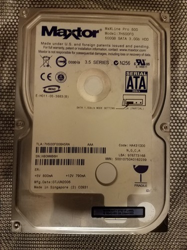 Maxtor 7h500f008a5ra 500 - maxtor,