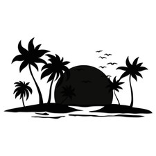 Set Di Adesivi Spiaggia Sole