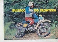 PUBBLICITA' TEST MOTO BULTACO  FRONTERA 250 1977 MOTOSPAGNOLE ENDURO EPòOCA