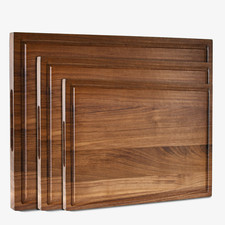 SET 3 Tagliere in Legno di Noce per Cucina, Tagliere Formaggi, Tagliere Salumi