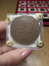 REGNO DUE SICILIE FRANCESCO II 10 TORNESI 1859 sigillata FDC RAME ROSSO