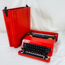 Macchina da scrivere Olivetti San Valentino custodia rossa funzionamento vintage controllato rara antiquariato