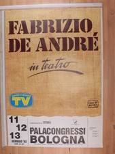 Poster Originale Concerto Fabrizio De Andre' Bologna 13/01/1993 70X100 Cm