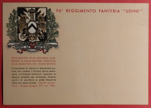 Cartolina reggimento - 96°,