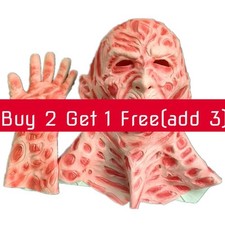 Set maschera e guanti Freddy Vs Jason con Freddy Krueger per costume Halloween