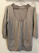 Pull gris coton encolure large
