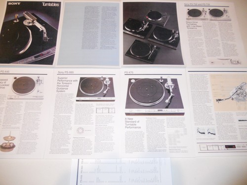Brochure giradischi sony 1980 - brochure,