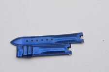 BAUME & MERCIER Linea In Pelle Bracciale 14MM Per Chiusura A Spillo Blu