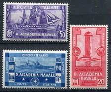 REGNO D'ITALIA 1931 REGIA ACCADEMIA NAVALE SERIE COMPLETA MNH** CAT. S60