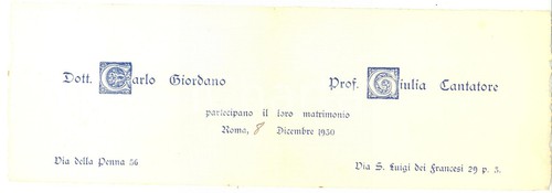 1930 roma nozze dott - nozze, dott.