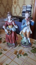 Coppia Figure In Ceramica
