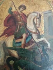 ICONA SACRA 1800 RUSSA San Michele arcangelo 14X17 cm