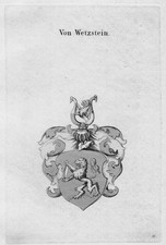 1820 - Pietra Abrasiva Stemma Nobiltà Insegna Araldica Crest Incisione In Rame