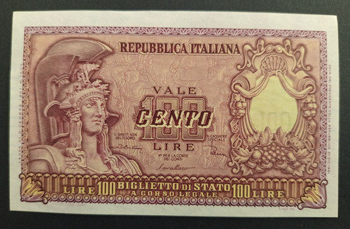 100 lire 1951 - 31/12/1951, italia