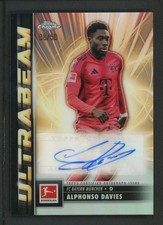 2025 ALPHONSO DAVIES 06/50 AUTO TOPPS CROMO BUNDESLIGA ULTRABEAM AUTOGRAFI