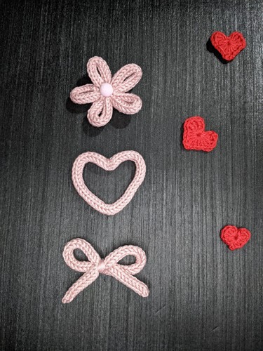 Fiocco fiore cuore con - fiore,,