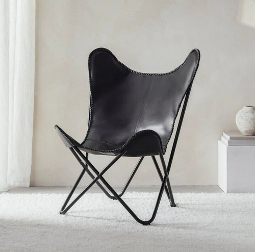 Sedia farfalla pelle - sedia,