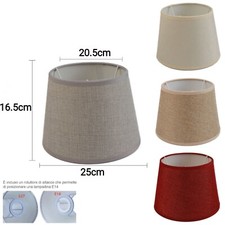 Paralume Tessuto Paralumi Lampadario Misure Ø25 * Ø20,5* H16,5cm Varie Colori