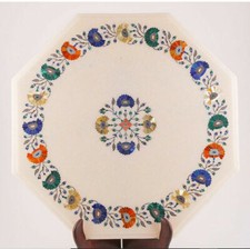 Tavolino In Marmo Da 18" Con