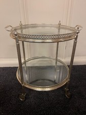 Carrello bar rotondo in ottone