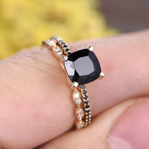 Nero anello diamante - 5,