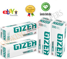 GIZEH Mentolo Con, Tubetti Filtro Tubi 4 Box Da 200 Sigarette Vuote