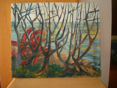 Quadro olio tela 60x50 - su,