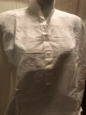 camicia da notte vintage anni 60 in cotone ricamata a mano