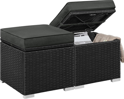 Set pouf vimini - set,