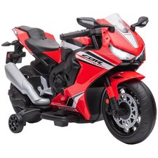 Moto Elettrica per Bambini 6V Ricaricabile Velocità 3km/h Rosso RDA633F Dechome