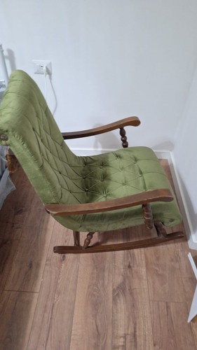Sedia dondolo verde - sedia, a