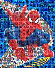 MARIA MURGIA  "Spider-man"   Fotomosaico digitale cm 40,5x51