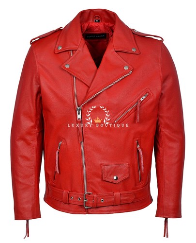 Giacca brando uomo rossa - rossa, biker
