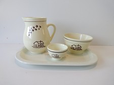 MULINO BIANCO Set Colazione Vassoio Le Rondini Brocca + 1 Vasetto Per Marmellata