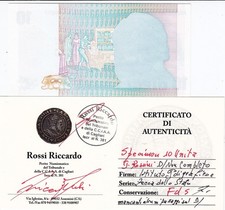 SPECIMEN /PROVA DI STAMPA ISTITUTO POLIGRAFICO E ZECCA 10 UNITA ROSSINI INCOMPLE