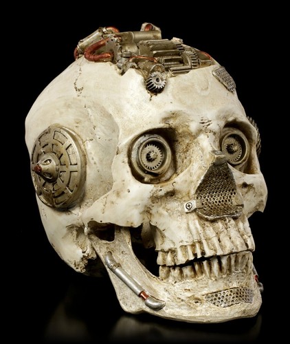 Totenkopf dekostatue gothic - dekostatue,