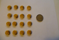 16 BOTTONI 2 FORI RESINA SFUMATA GIALLO BEIGE DIAMETRO 1,5 CM EFFETTO CORNO