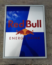 INSEGNA LUMINOSA RED BULL ENERGY DRINK TELAIO IN ALLUMINIO MISURE: 57 X 44 X 8