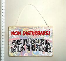 non disturbare targa fumetti