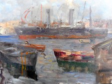 VILLANI Gennaro - olio su cartone - firmato 