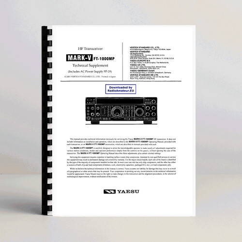 Manuale tecnico yaesu - manuale,