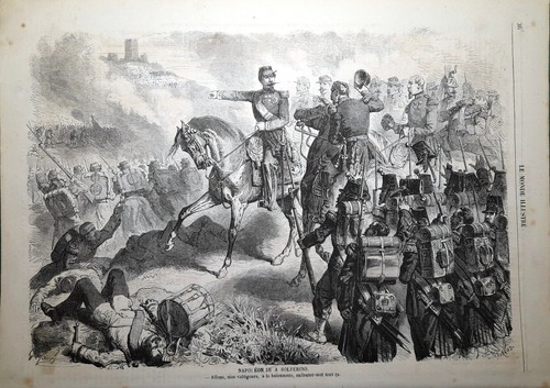 Stampa antica battaglia - stampa, di