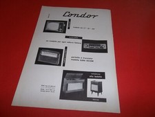 PUBBLICITA' 1961 TELEVISORE RADIO CONDOR AUTORADIO HI-FI STEREO
